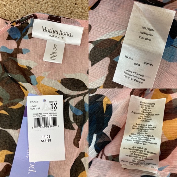 Motherhood Maternity Plus Size Floral Top Bundle - Picture 5 of 11
